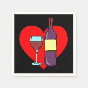 Anti Valentine Wine Drinking Party Napkins