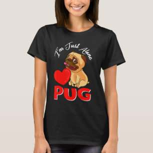 Anti Valentines Alone Pug For Single Women Men T-Shirt