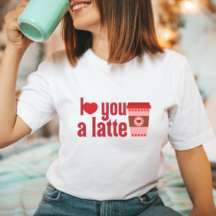 Anti-Valentine's Coffee Latte over Love Funny Gift T-Shirt