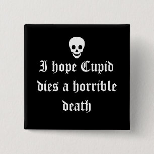 Anti Valentine's Day 15 Cm Square Badge