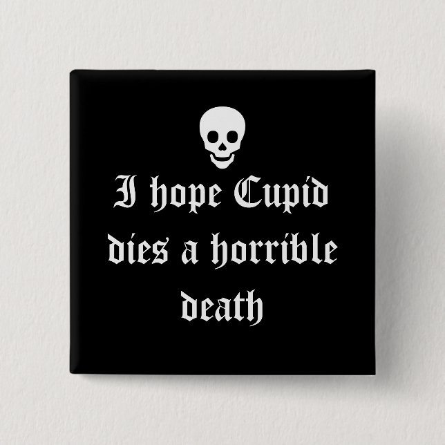Anti Valentine's Day 15 Cm Square Badge (Front)