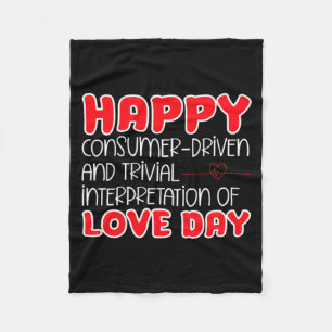 Anti Valentines Day Anti Love Valentine Hate Sing  Fleece Blanket