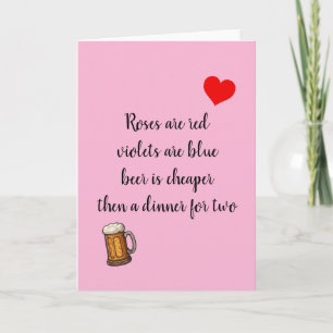 Anti Valentine's Day Beer Funny Card