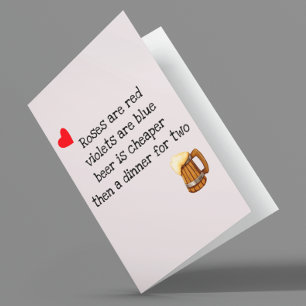 Anti Valentine's Day Beer Funny Card