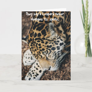 Anti Valentine's Day card - leopard never changes