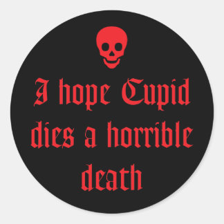 Anti Valentine's Day Classic Round Sticker