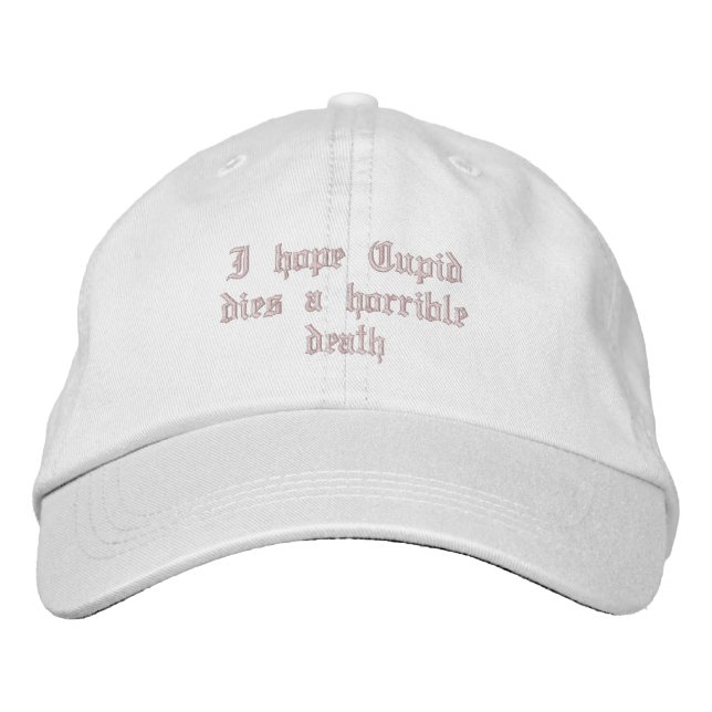 Anti Valentine's Day Embroidered Hat (Front)