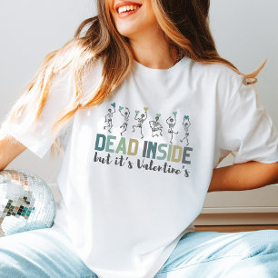 Anti Valentine's Day Funny Skeletons dancing Humou T-Shirt