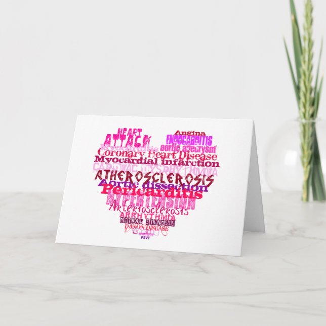 Anti Valentine's Day Heart Holiday Card (Front)