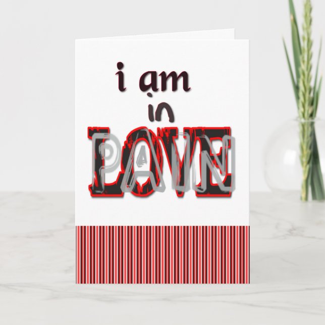 Anti-Valentine's Day In Love Pain Card (Front)