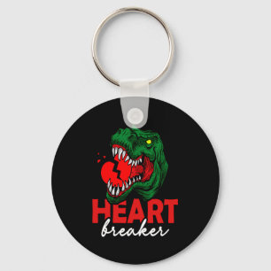 Anti Valentines Day Single Heart Breaker T Rex Di Key Ring