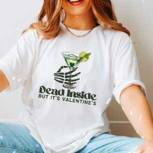 Anti Valentine's Day Skeleton hand Dead Inside T-Shirt