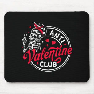 Anti valentines day skeleton heart funny valentine mouse mat
