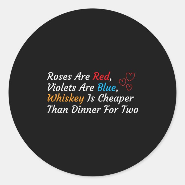 Anti Valentines Day Valentines Drink Anti Valenti  Classic Round Sticker (Front)