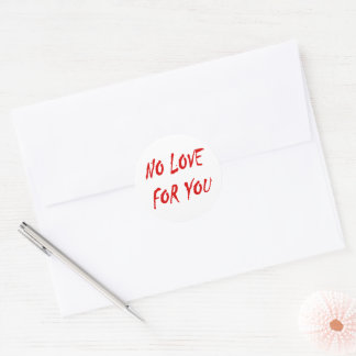 Anti-Valentine's No Love for You Sticker
