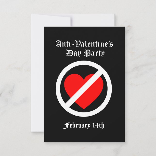 Anti-Valentines Party Invitation (Front)