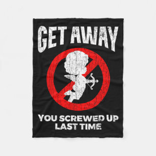 Anti Valentines Sarcastic Cud Quote Funny Gift Fleece Blanket