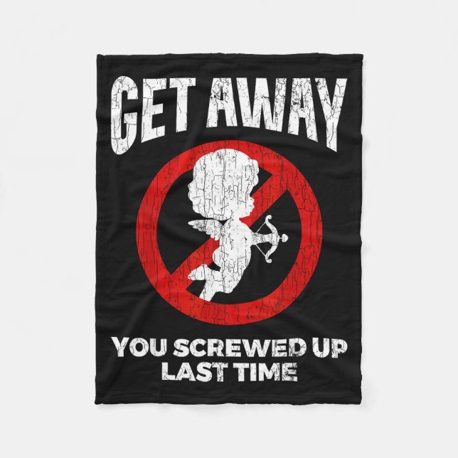 Anti Valentines Sarcastic Cud Quote Funny Gift  Fleece Blanket (Front)