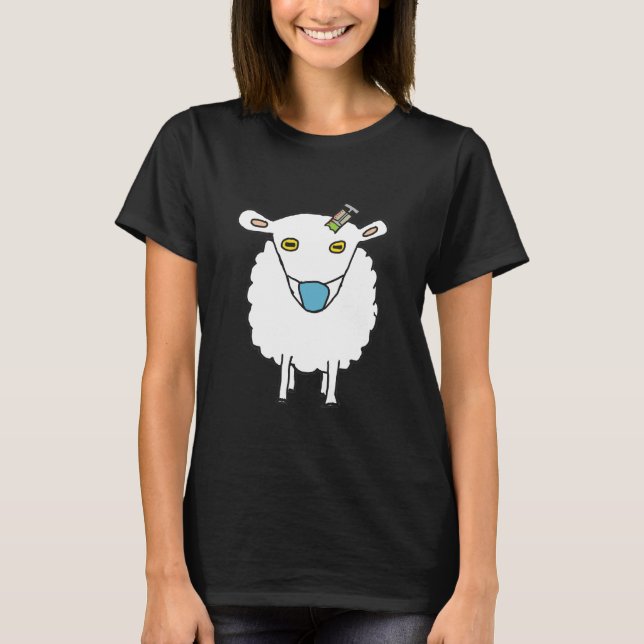 Anti Vax Sheep Vaccination T-Shirt (Front)