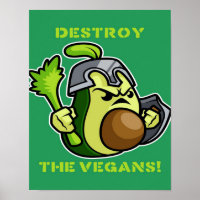 Anti Vegan Avocado Knight Canvas