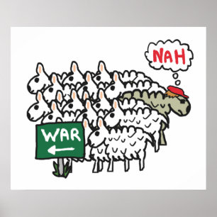 Anti War Sheep Poster