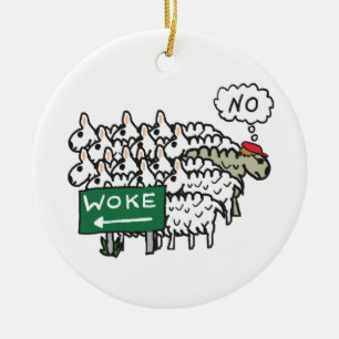 Anti Woke Ceramic Tree Decoration