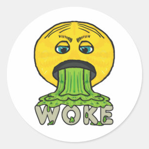 Anti Woke Classic Round Sticker
