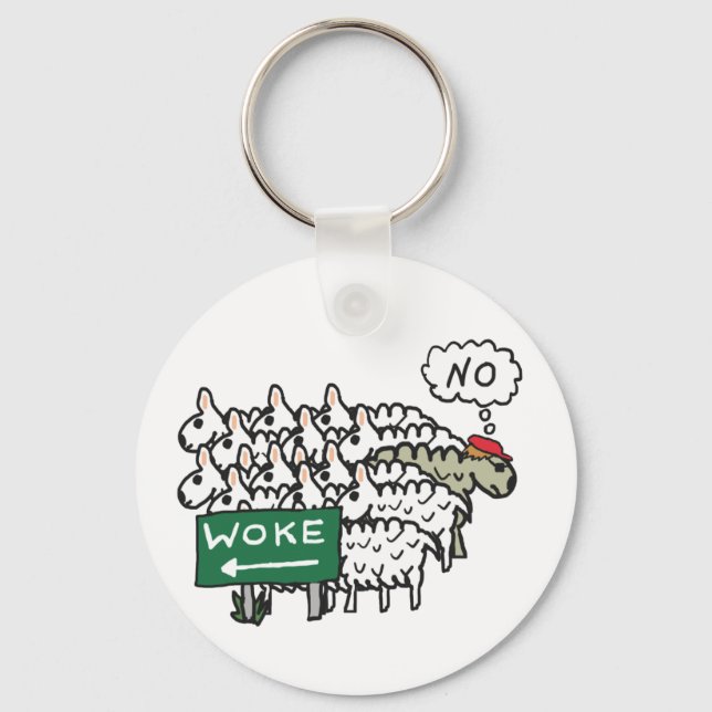 Anti Woke Key Ring (Front)