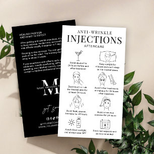 Anti Wrinkle Filler Aftercare Guide Minimal Salon Business Card