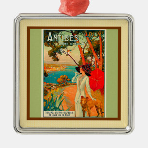 Antibe Travel Poster Art Metal Tree Decoration