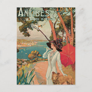Antibes Côte d'Azur France Vintage Postcard