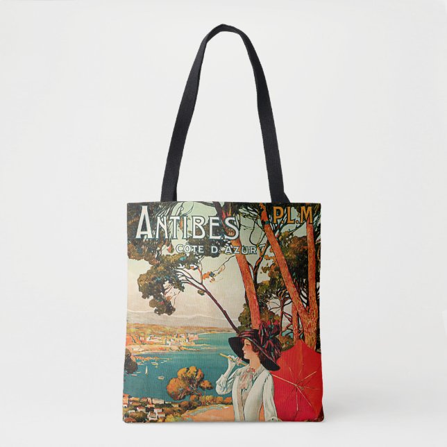 Antibes Cote D'Azur Tote Bag (Front)