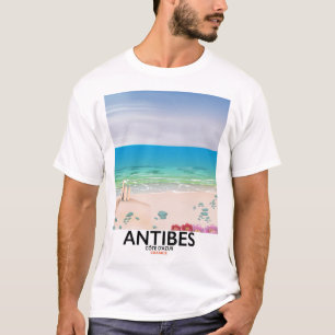 Antibes France Beach poster T-Shirt