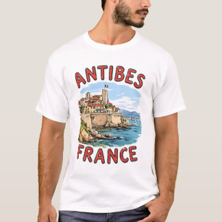 Antibes France Retro Resort City T-Shirt