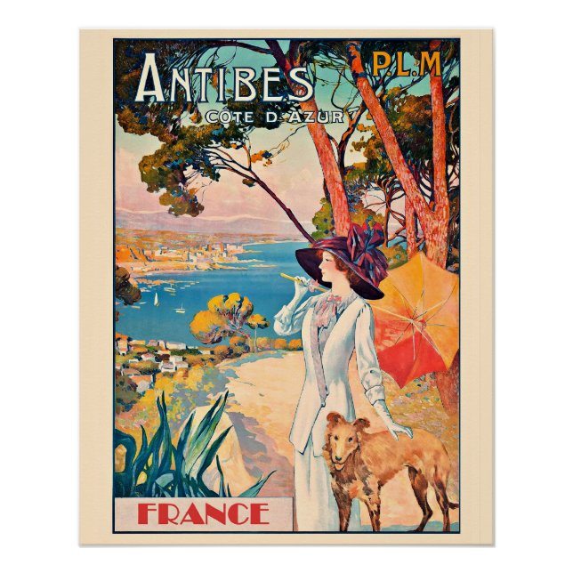 Antibes France vintage poster (Front)