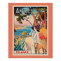 Antibes France vintage poster