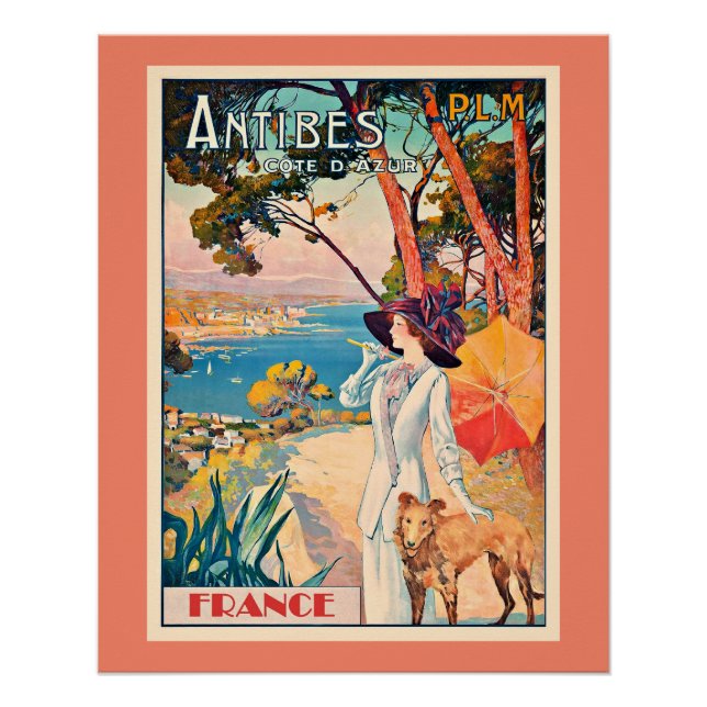 Antibes France vintage poster (Front)