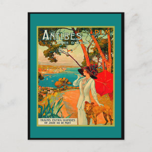 Antibes France Vintage Poster Postcard
