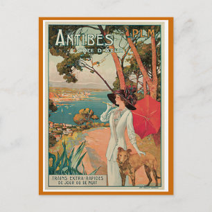 "Antibes, France" Vintage Travel Postcard