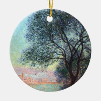 Antibes in the Morning by Claude Monet Ceramic Tree Decoration