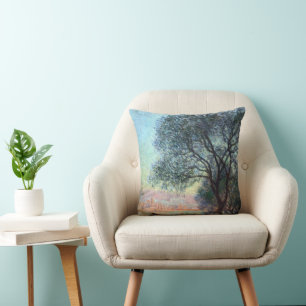 Antibes in the Morning by Claude Monet Cushion