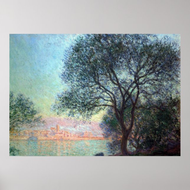 Antibes in the Morning by Claude Monet Poster (Front)