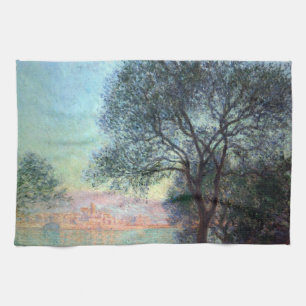Antibes in the Morning by Claude Monet Tea Towel