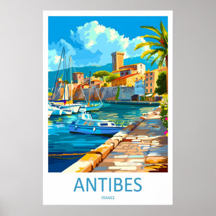 Antibes Ski National Travel Vintage Park Poster