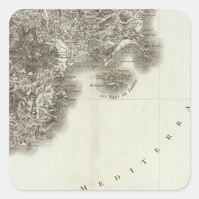 Antibes Square Sticker (Front)