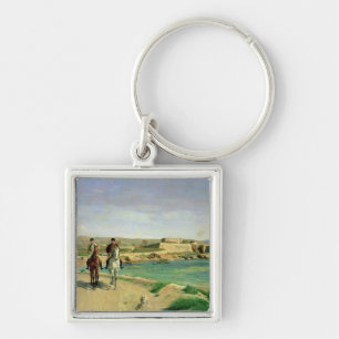 Antibes, the Horse Ride, 1868 Key Ring