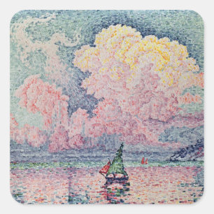 Antibes, the Pink Cloud, 1916 Square Sticker