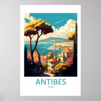Antibes Travel Print Wall Art Poster