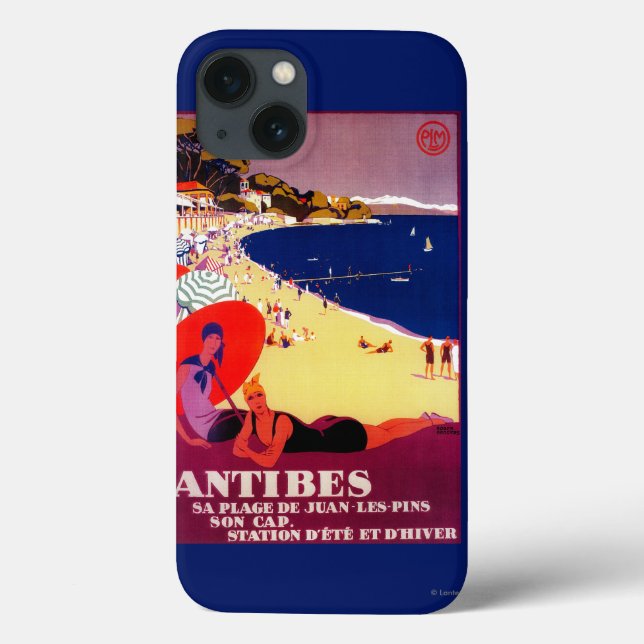 Antibes Vintage PosterEurope Case-Mate iPhone Case (Back)
