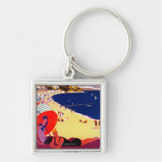 Antibes Vintage PosterEurope Key Ring